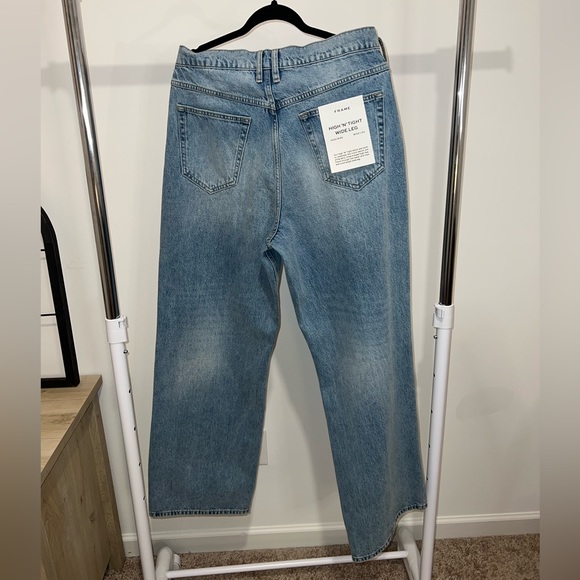 Frame Women’s 30 vintage super high rise wide leg jeans 90s distress casual - Picture 3 of 9